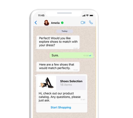 Upselling through WhatsApp Commerce