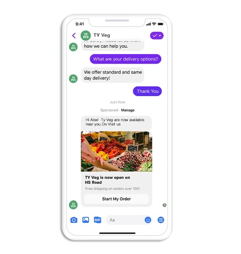 bloNurture leads on Messenger chatbot