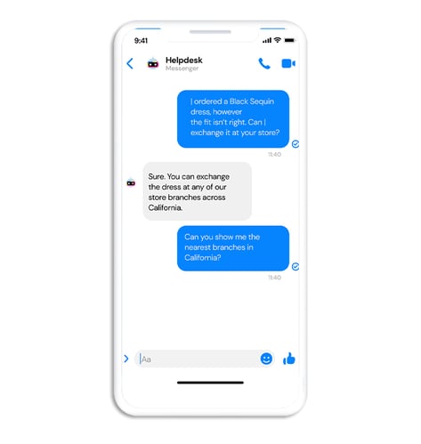 blogSupport on Messenger chatbot